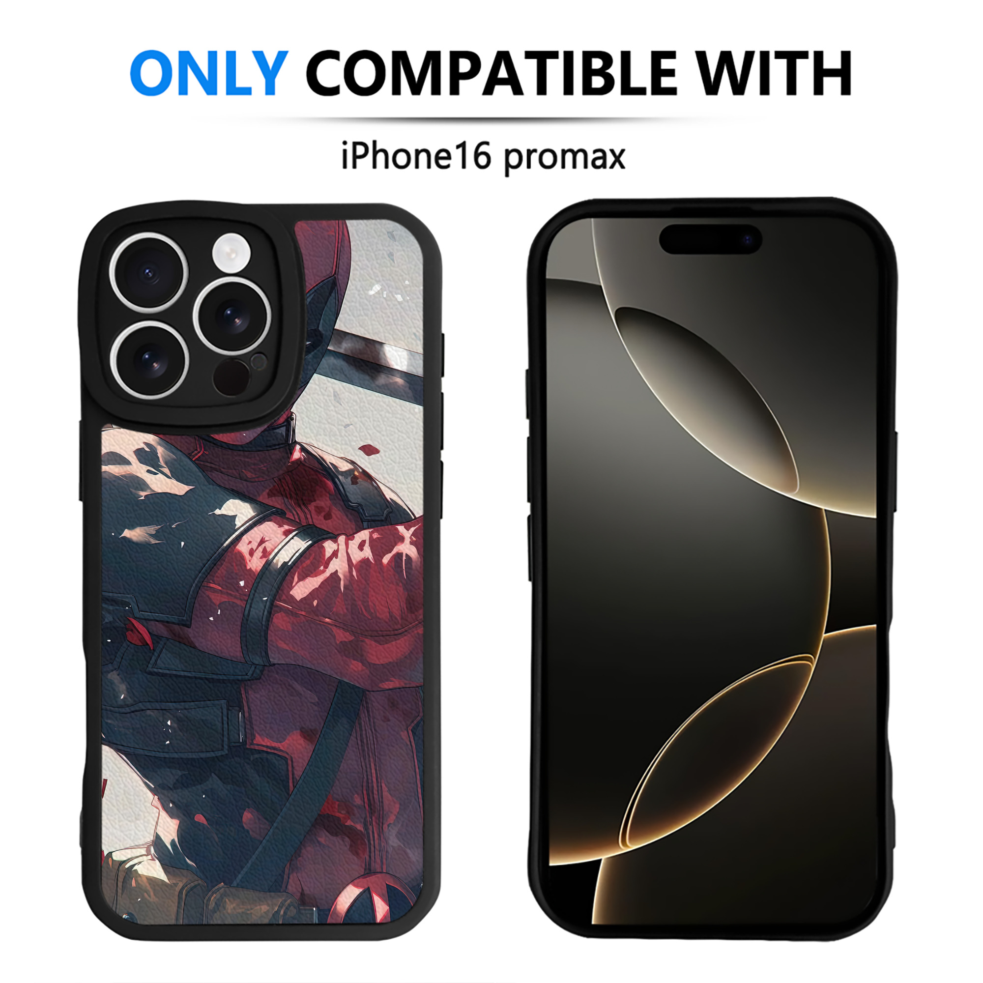 （画像用） Deadpool デッドプール 【iPhone 16シリーズ対応】シリコンスマホケース（レザー調） 材質：シリコン